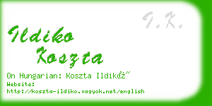 ildiko koszta business card